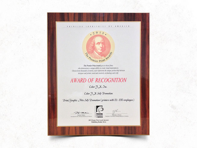 Award of Recognition