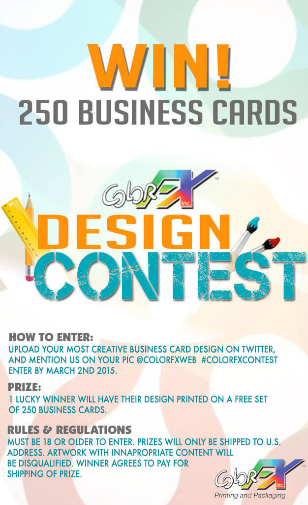 ColorFx Twitter Design Contest Design a Business Card