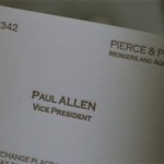 Paul Allen business card Paul Allen business card