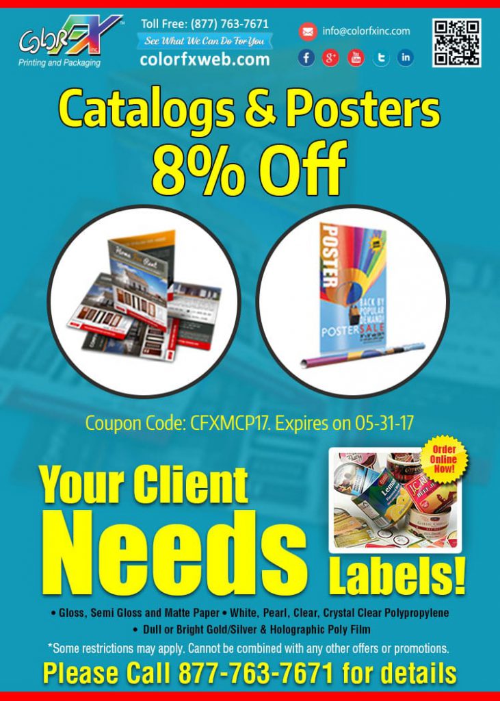 Save 8% off on Catalogs & Posters from Colorfxweb.com – ColorFX Blog